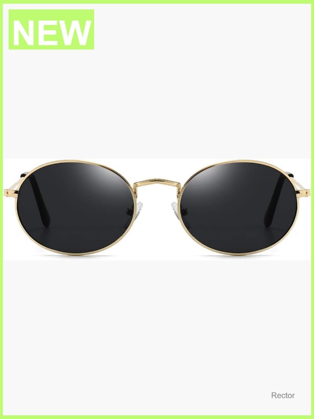 Vintage Metal Frame Oval Sunglasses UV400 Protection Unisex